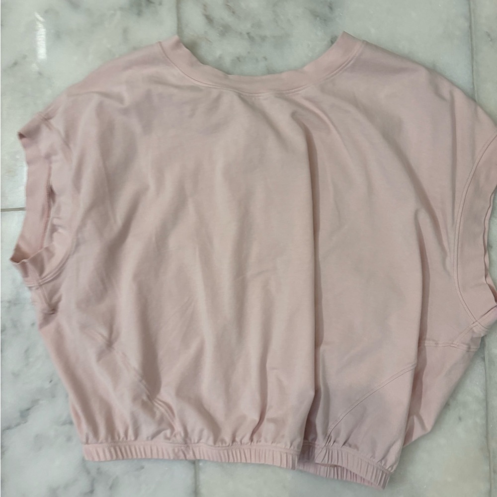 Lululemon Pink Short Sleeve Cinches Shirt